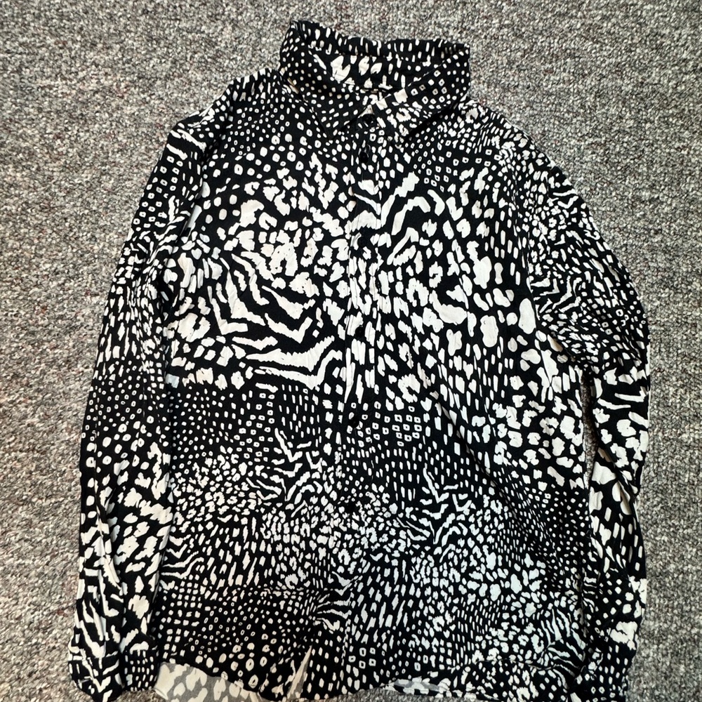 Black and White Patterned Shirt